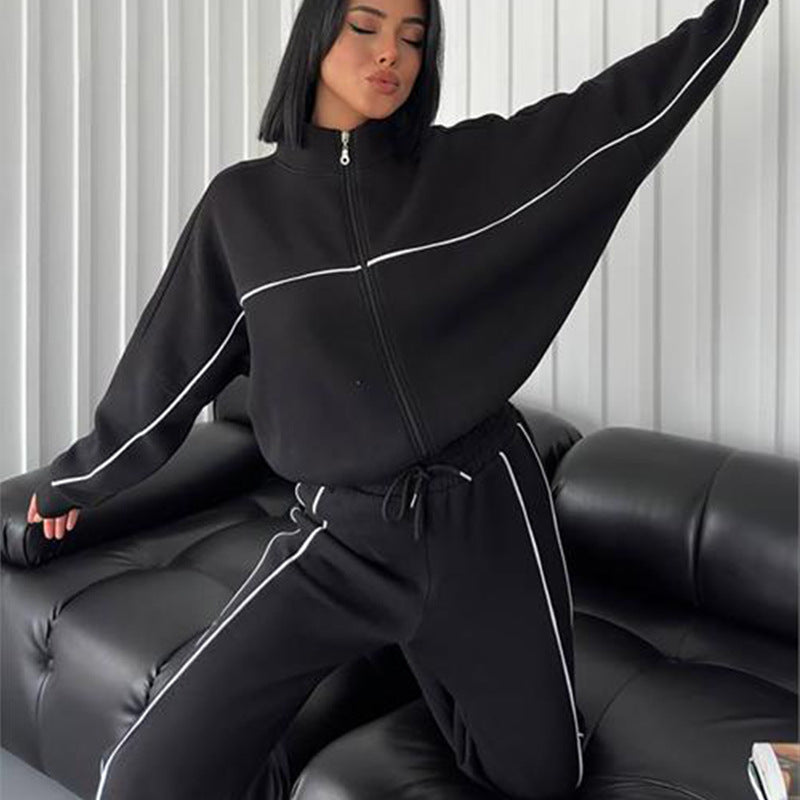 Damen Sportliches Zweiteiler-Set Sweatshirt und Hose Norvielle