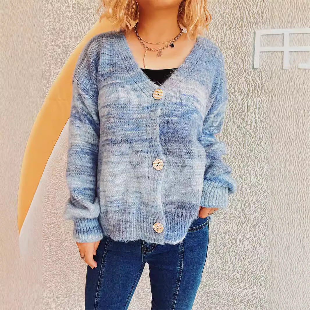 Damen Strickcardigan Weiches Material Beige