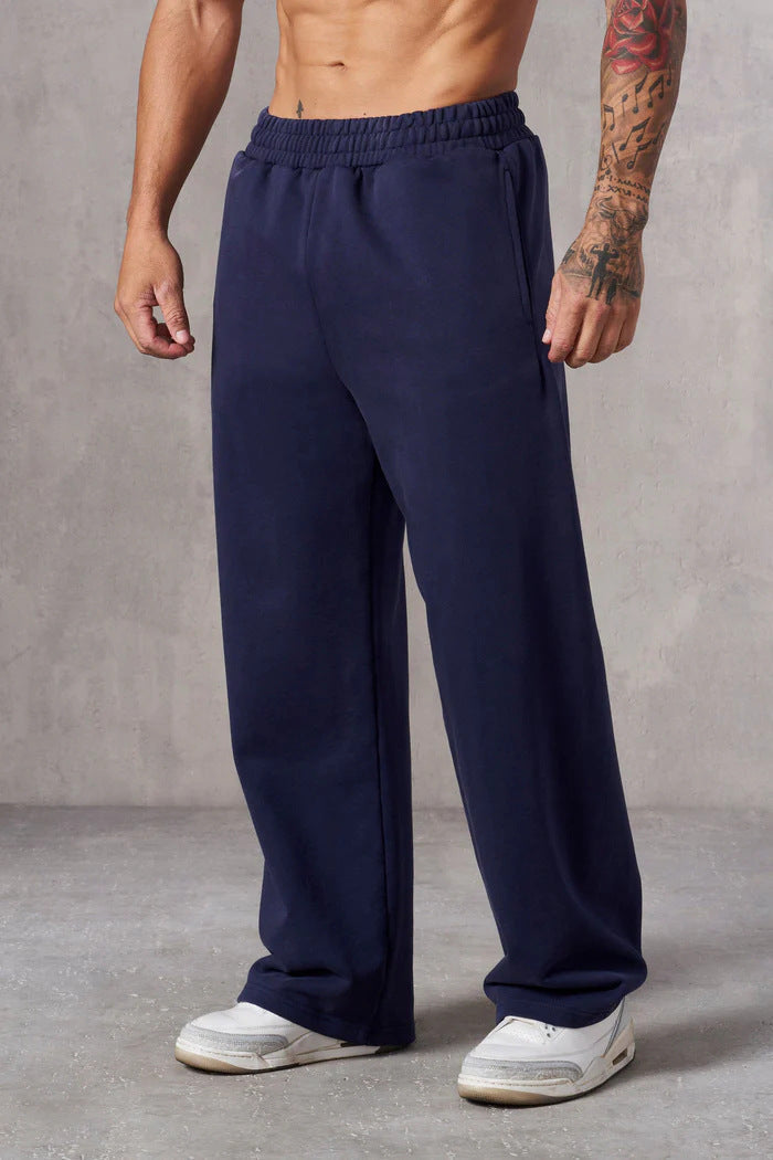 Herren Baggy Jogginghose Elastischer Bund Seitentaschen