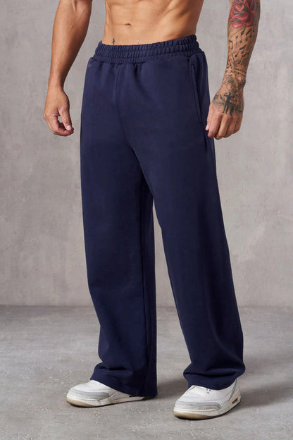 Herren Baggy Jogginghose Elastischer Bund Seitentaschen