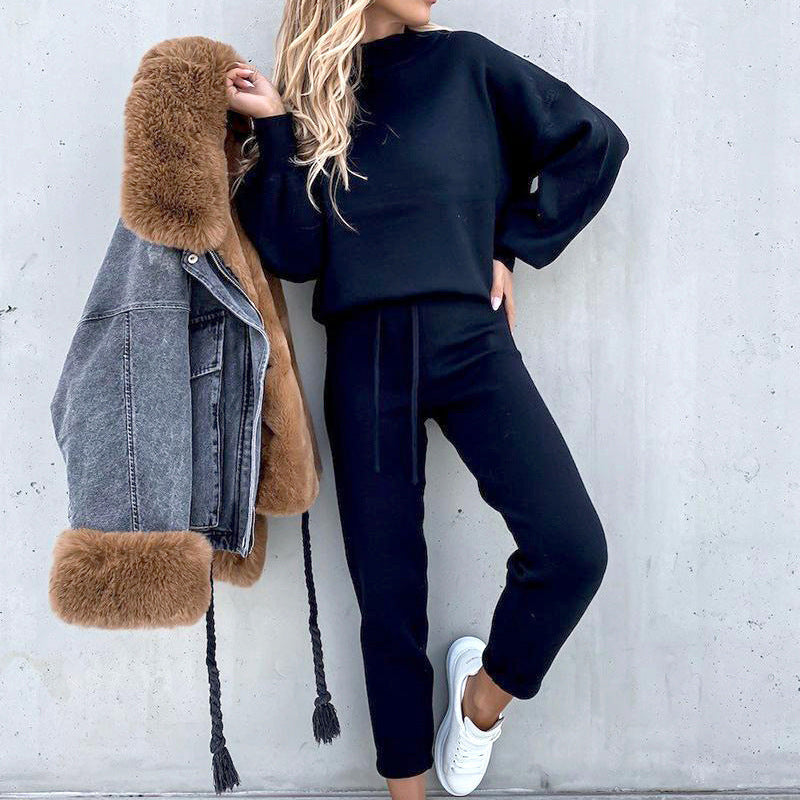 Damen Lounge Set Zweiteiler Modern Komfort