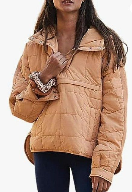 Damen Steppjacke Übergröße mit Kapuze Norvielle
