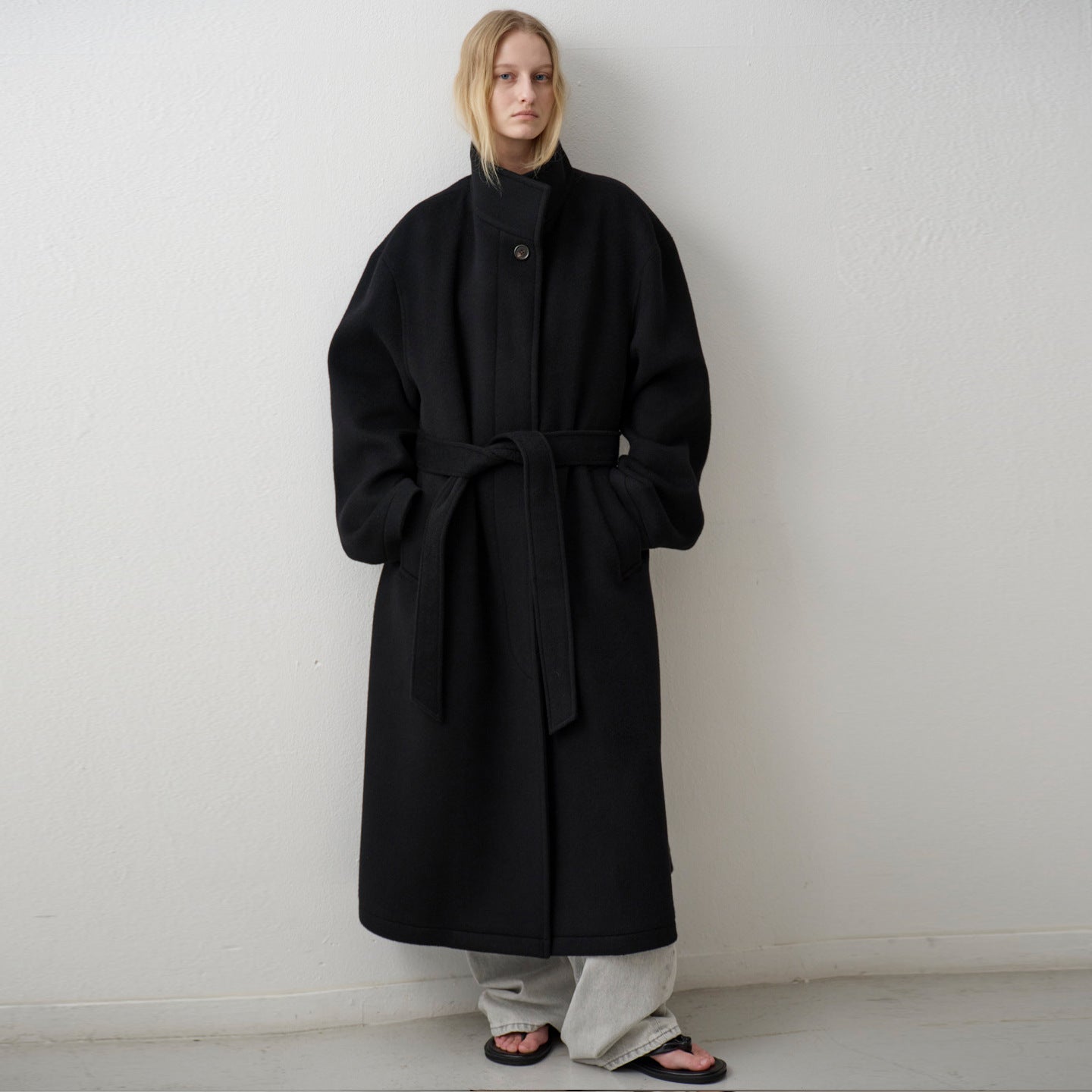 Damen Wollmantel Oversize Elegannt