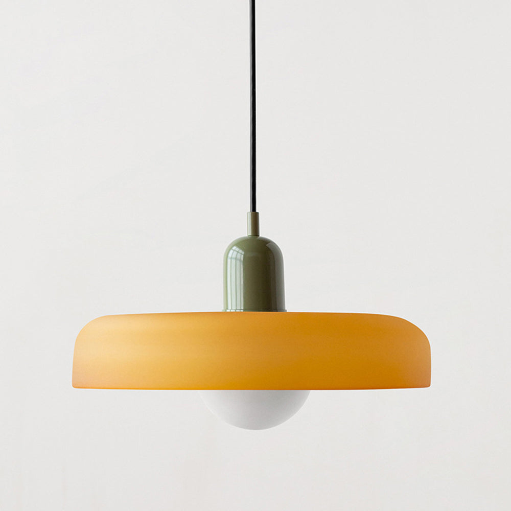 Bauhaus Pendelleuchte Farbiges Glas