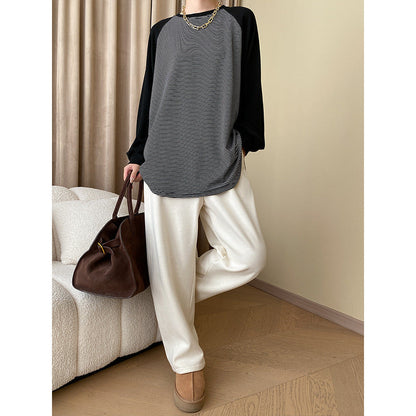 Damen Sweatshirt Gestreift Größe L Norvielle
