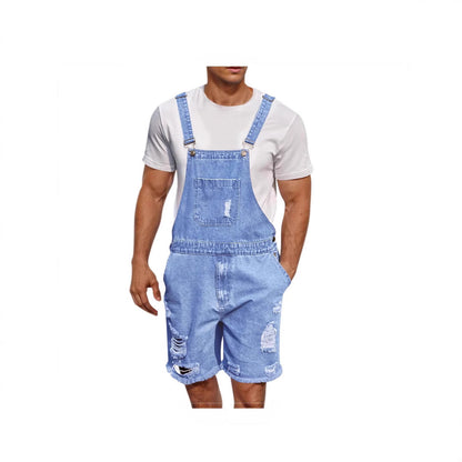 Herren Latzhose Denim Distressed