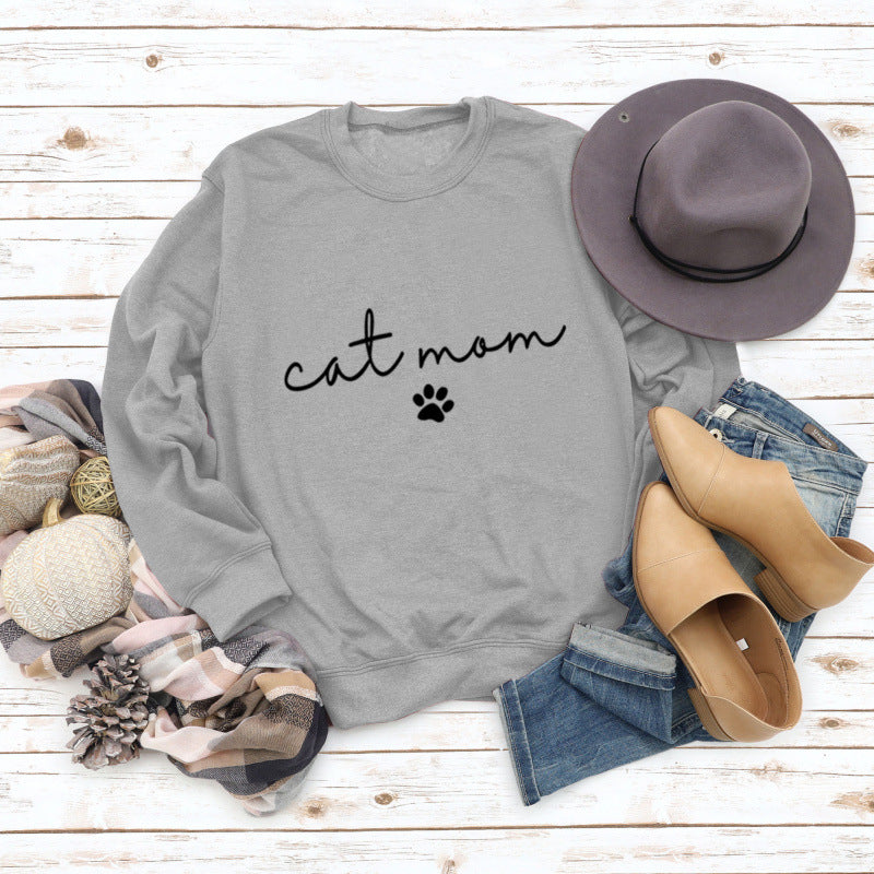 Damen Sweatshirt Katzenmama-Design Norvielle