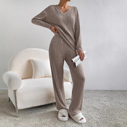 Damen Loungewear-Set Rippenstruktur Norvielle