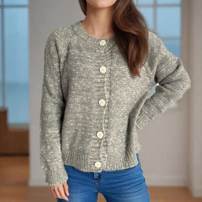 Damen Strickjacke Große Knöpfe Weich Norvielle