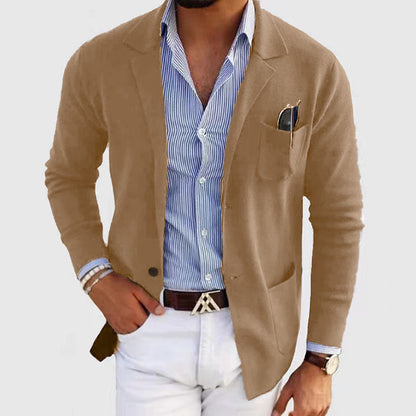 Herren Strickblazer Lässig Praktische Taschen Bequem Norvielle