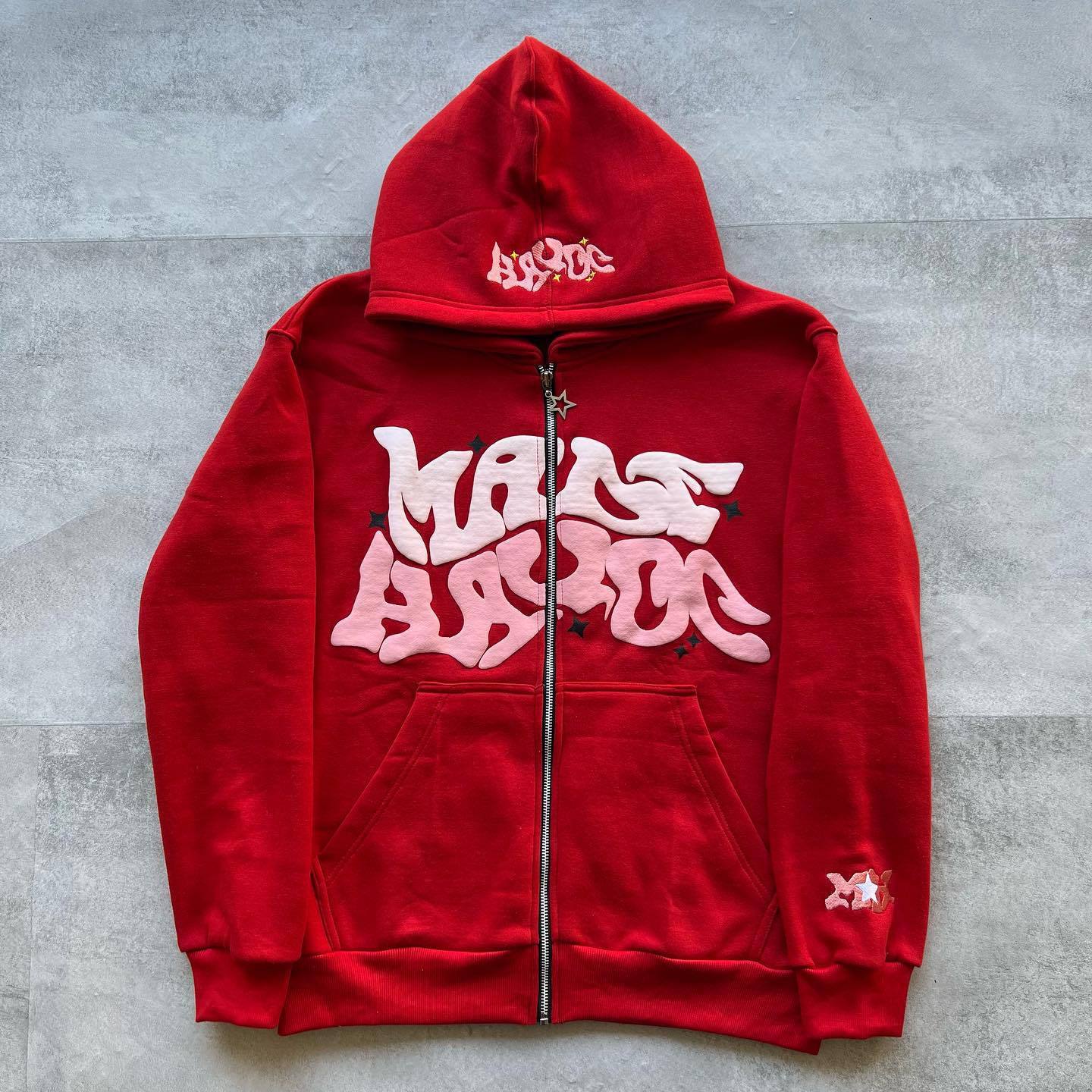 Damen Sportjacke Graffiti-Style Grau