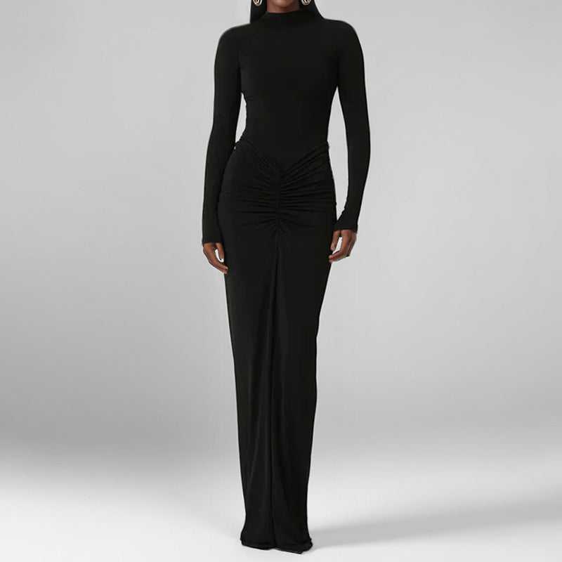 Damen Maxikleid Enganliegend Tiefes Dekolleté Norvielle