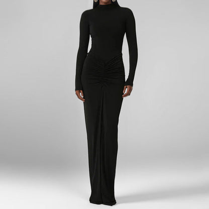 Damen Maxikleid Enganliegend Tiefes Dekolleté Norvielle