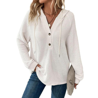 Damen Kapuzenpullover Langarm Norvielle Schwarz - Norvielle