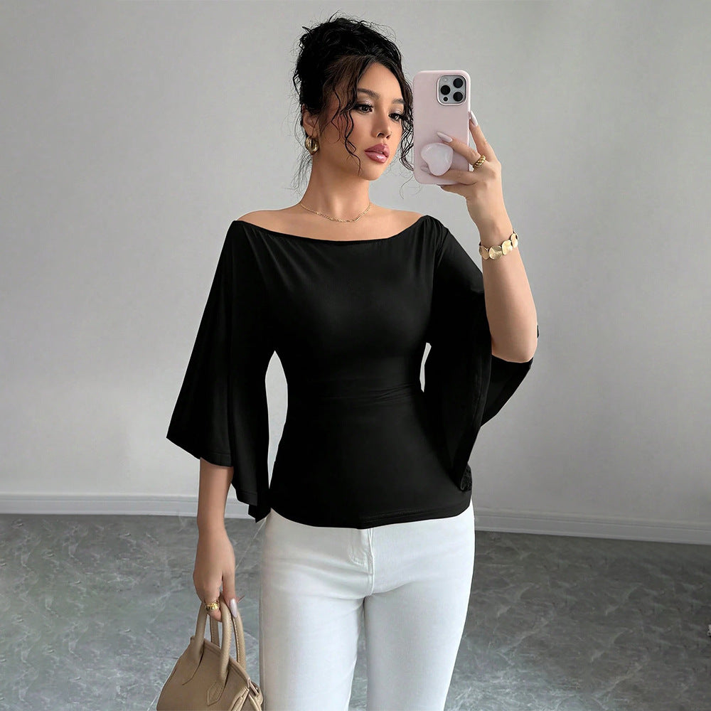 Damen Off-Shoulder- Weite Ärmel Figurformend Norvielle - Norvielle