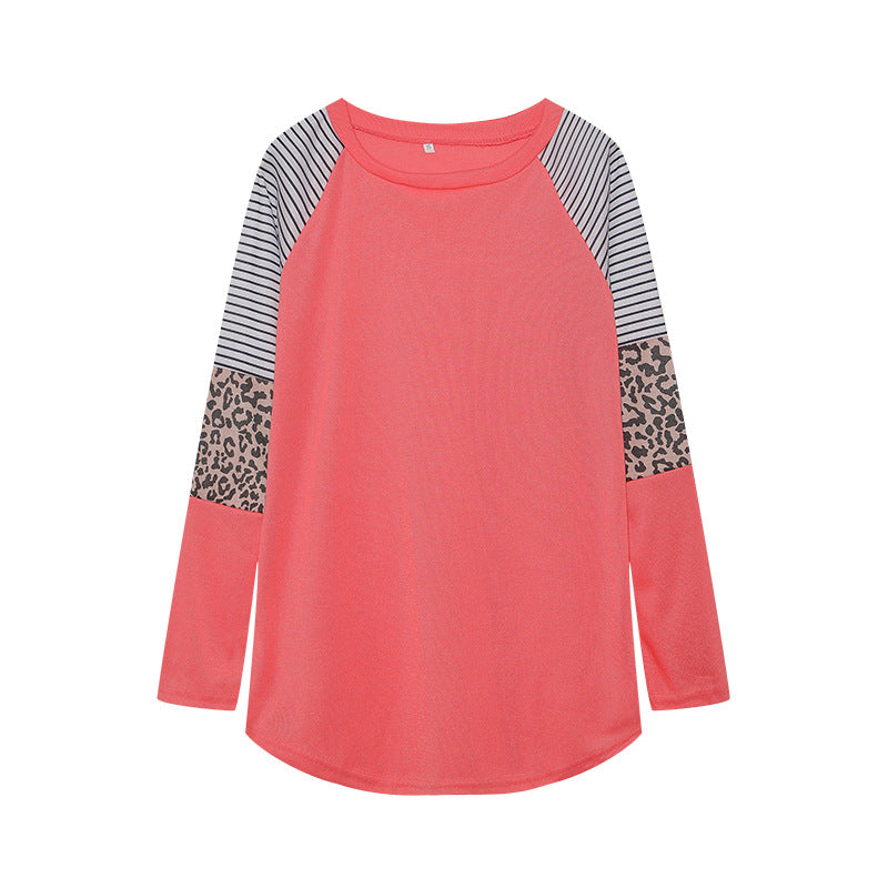 Damen Langarmshirt Tiermuster Streifen Norvielle