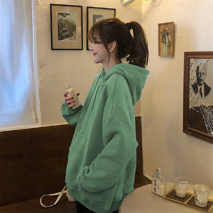 Damen Oversized-Hoodie Kuschelig Hochkragen Kängurutaschen Norvielle