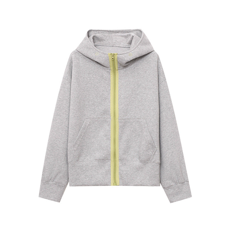 Damen Kapuzenjacke mit Kontrastreißverschluss und Taschen Norvielle