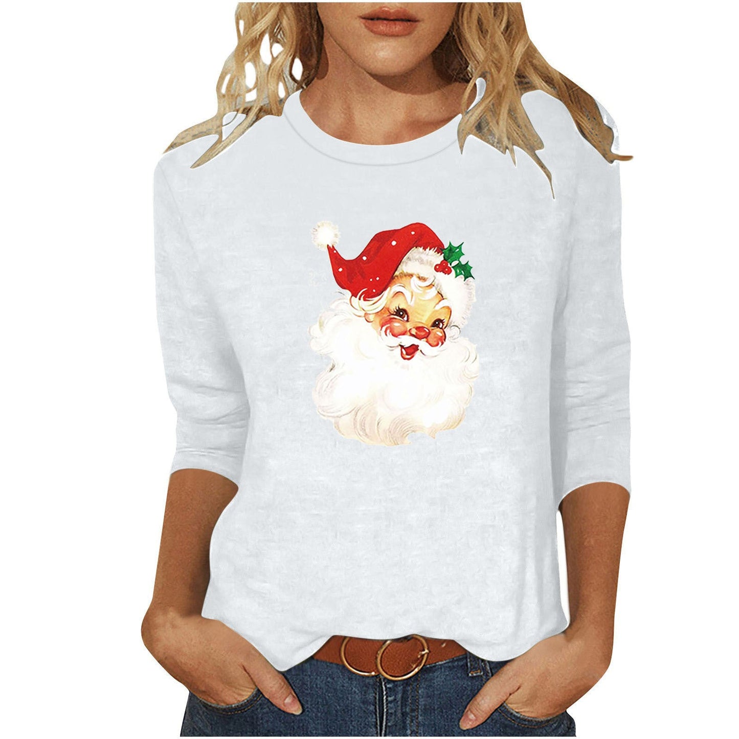 Damen Weihnachtssweatshirt Festliches Motiv Norvielle