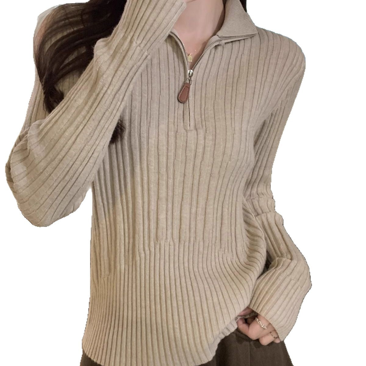 Damen Sweatshirt Stehkragen Norvielle