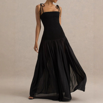 Damen Maxi-Kleid Verstellbare Träger Eleganter Schnitt