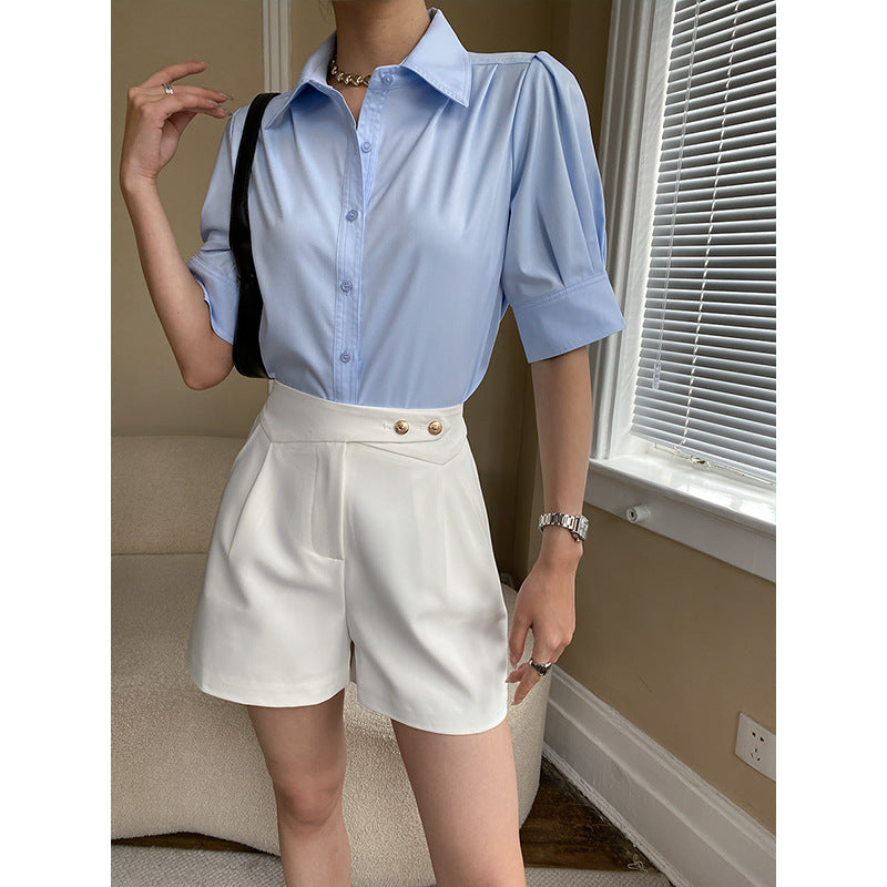 Damen Bluse Puffärmel Norvielle Elegantes Design