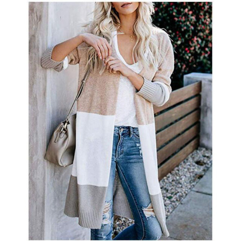 Damen Strickcardigan mit Blockstreifen Norvielle