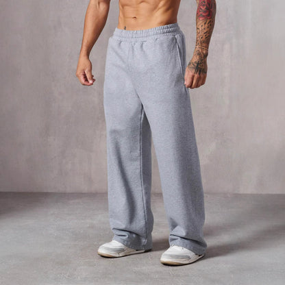 Herren Baggy Jogginghose Elastischer Bund Seitentaschen