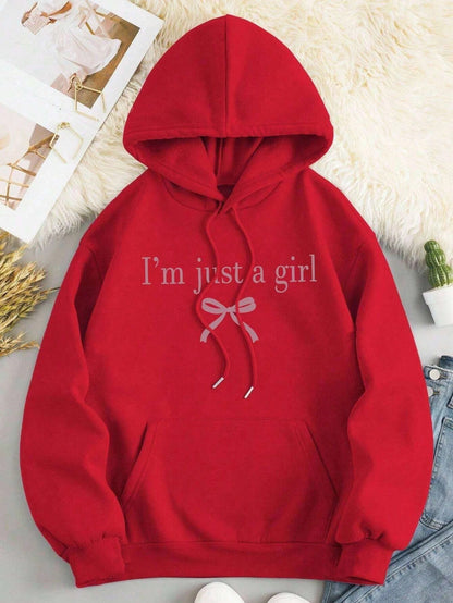 Damen Kapuzenpullover Klassischer Schnitt Moderner Spruch