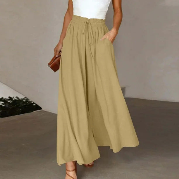 Damen Palazzo-Hose Elastischer Bund Praktische Seitentaschen Norvielle