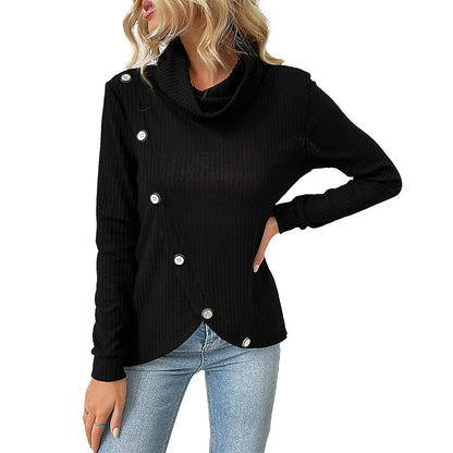 Damen Strickpullover Asymmetrisch Norvielle
