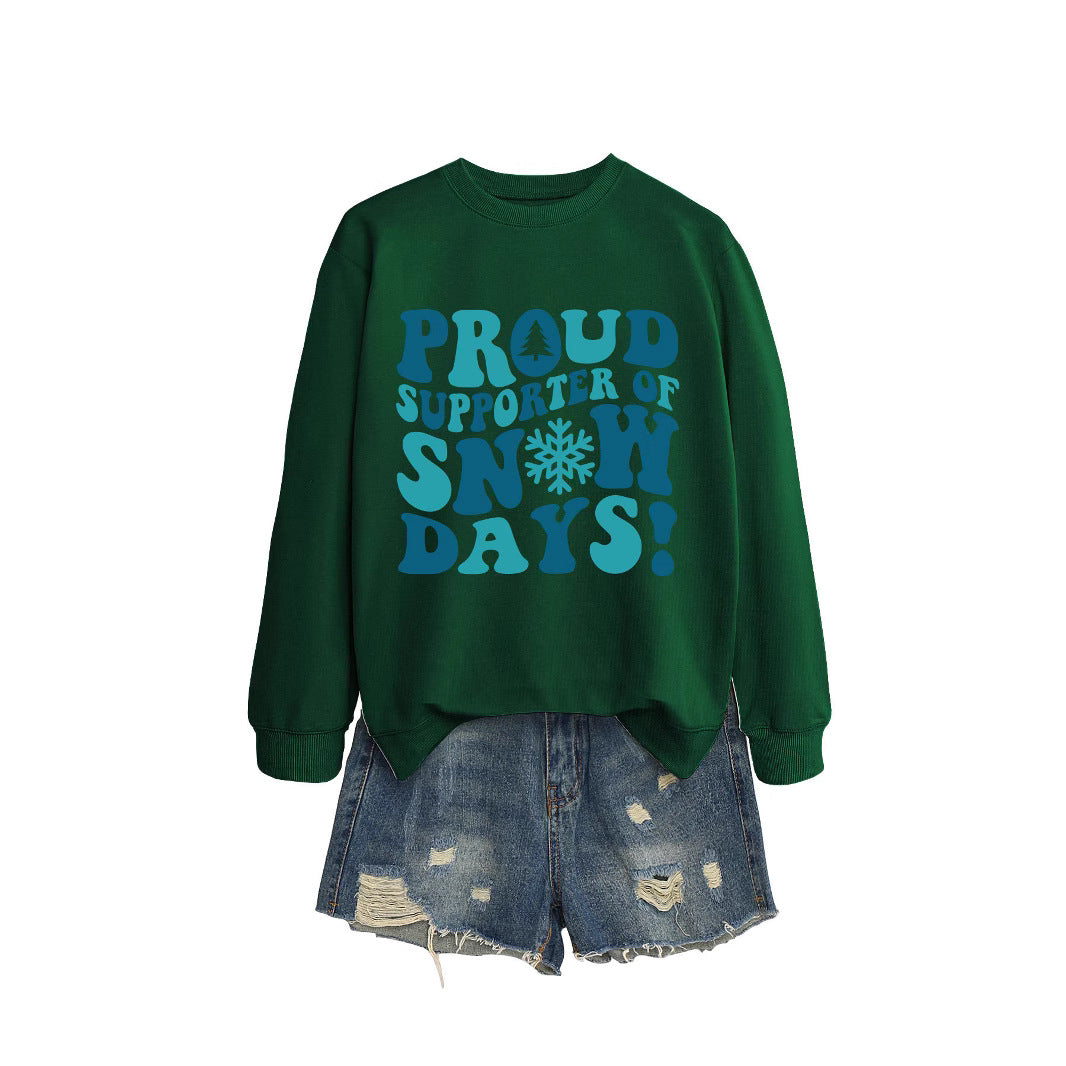 Damen Sweatshirt Kreativer Aufdruck Lässiger Schnitt Norvielle