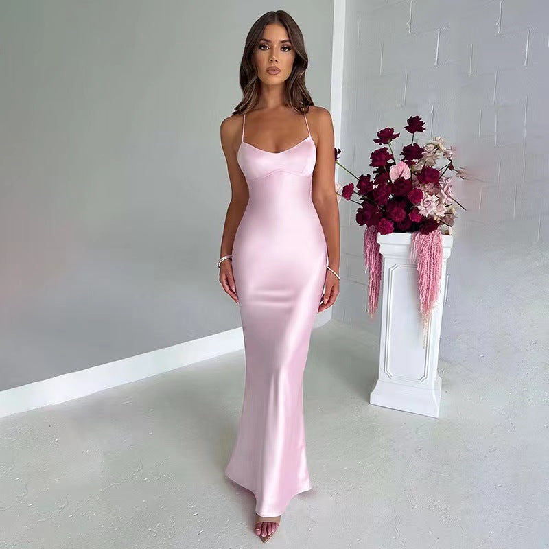 Damen Trägerloses Kleid Slim Fit Norvielle