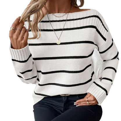 Damen Pullover Lässig Streifendesign Norvielle