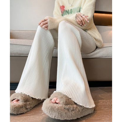 Damen Strickhose Elastischer Bund Weit Norvielle