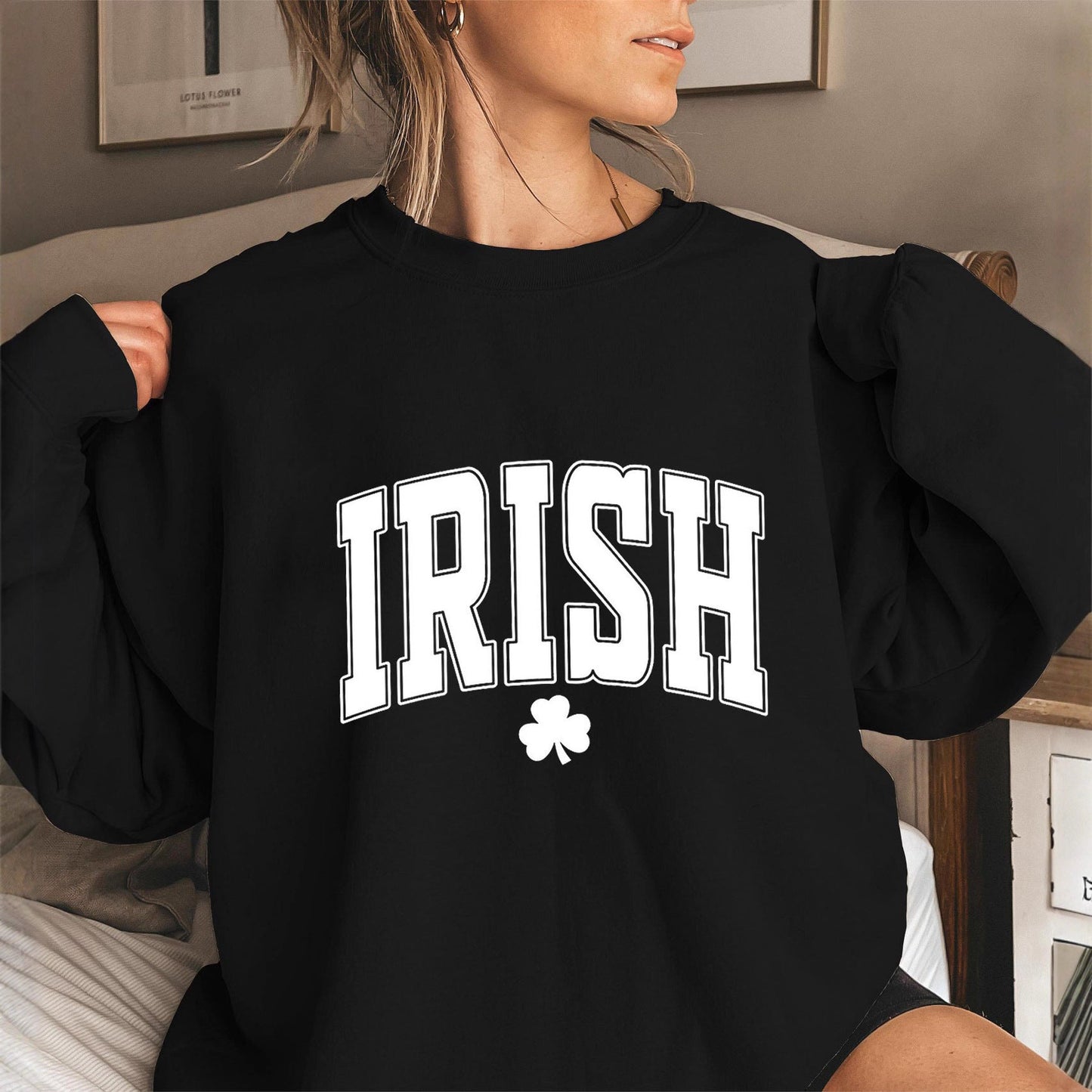 Damen Sweatshirt Irisches Design Baumwolle Norvielle