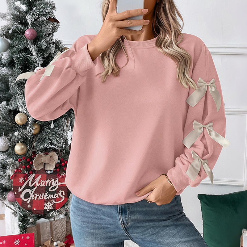 Damen Oversized Pullover mit Schleifendetails Norvielle - Norvielle