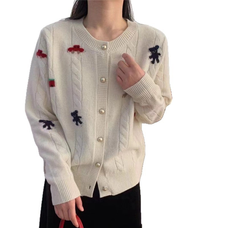 Damen Strickcardigan Kuschelig Verspielt Mit Knöpfen Norvielle