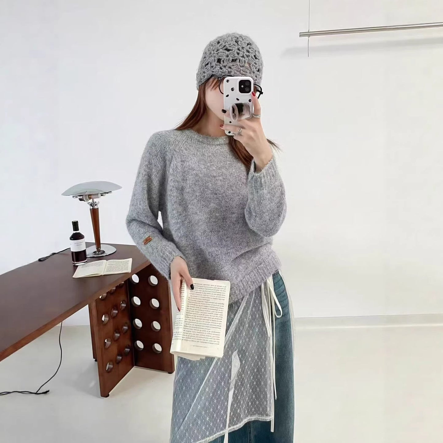Damen Strickpullover Weich Lässiger Schnitt Norvielle