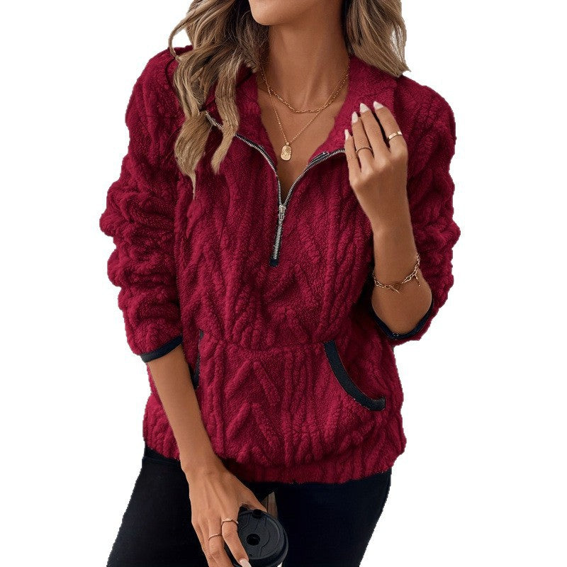 Damen Fleecepullover Norvielle Weich Grau