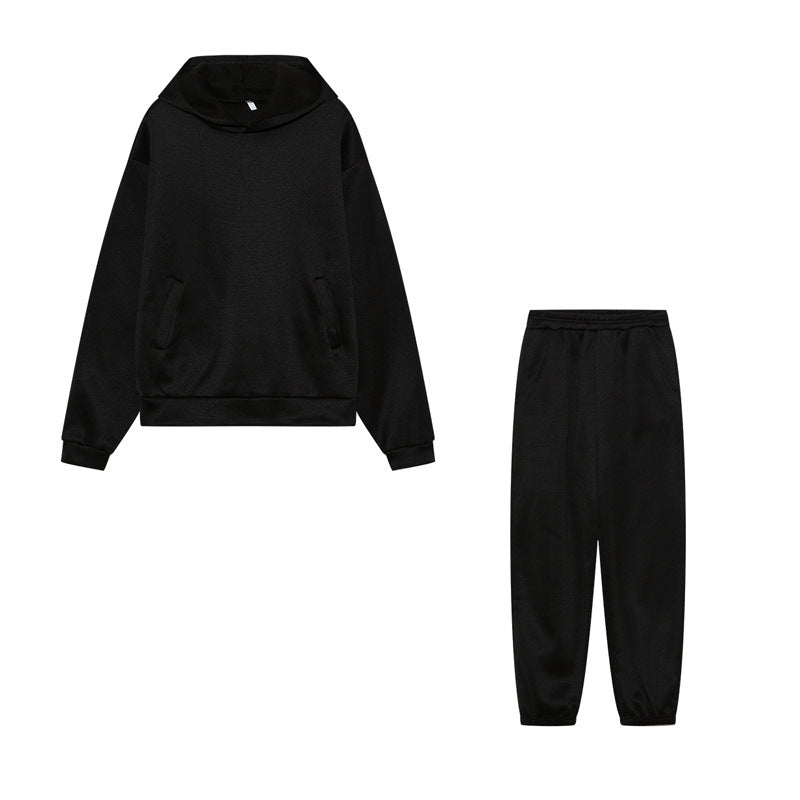 Damen Sportliches Hoodie Jogginghose Set Baumwolle