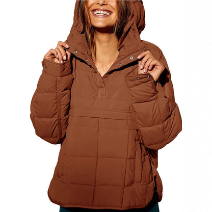 Damen Steppjacke Übergröße mit Kapuze Norvielle