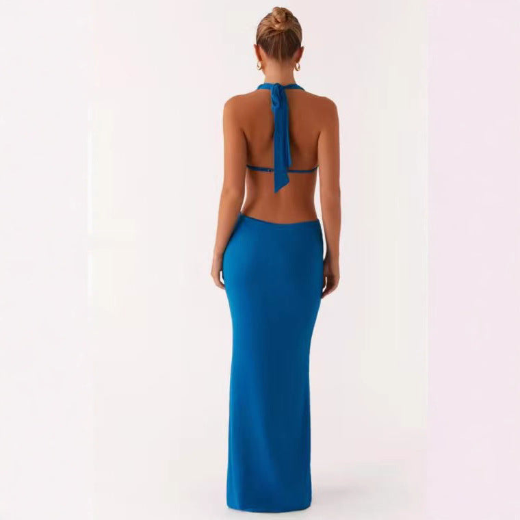 Damen Abendkleid V-Ausschnitt Cut-Out-Design Norvielle
