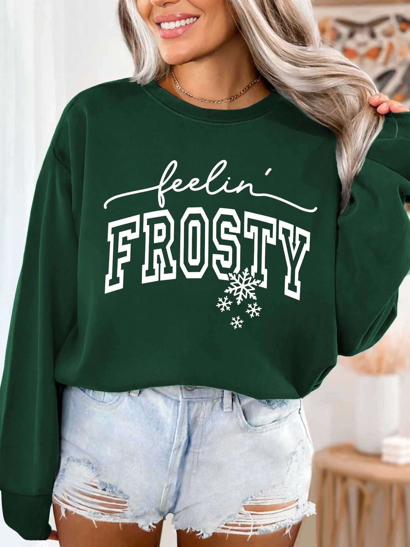 Damen Sweatshirt Grafik-Aufdruck Norvielle
