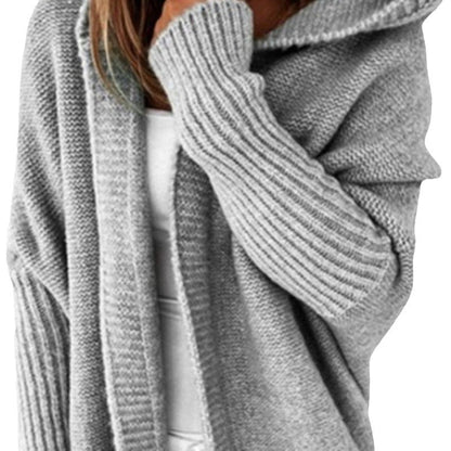 Damen Cardigan mit Kapuze Farbverlauf