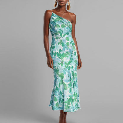 Damen Maxikleid Schulterfrei Elegantes Drapieren Norvielle