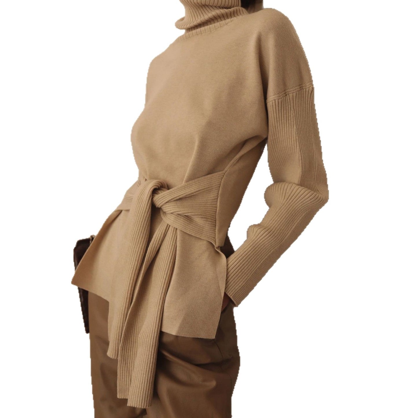 Damen Strickpullover Wickeldetail Norvielle
