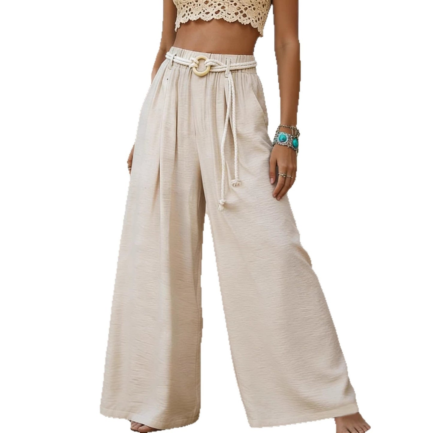 Damen weite Stoffhosen Norvielle