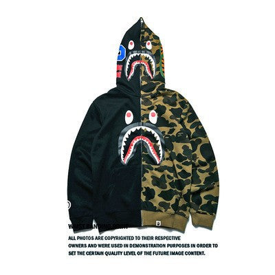 Damen Kapuzenjacke Camouflage Baumwollmischung