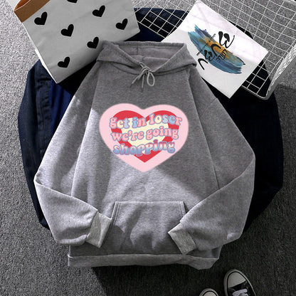 Damen Kapuzenpullover Kuschelig Grafikdesign Norvielle